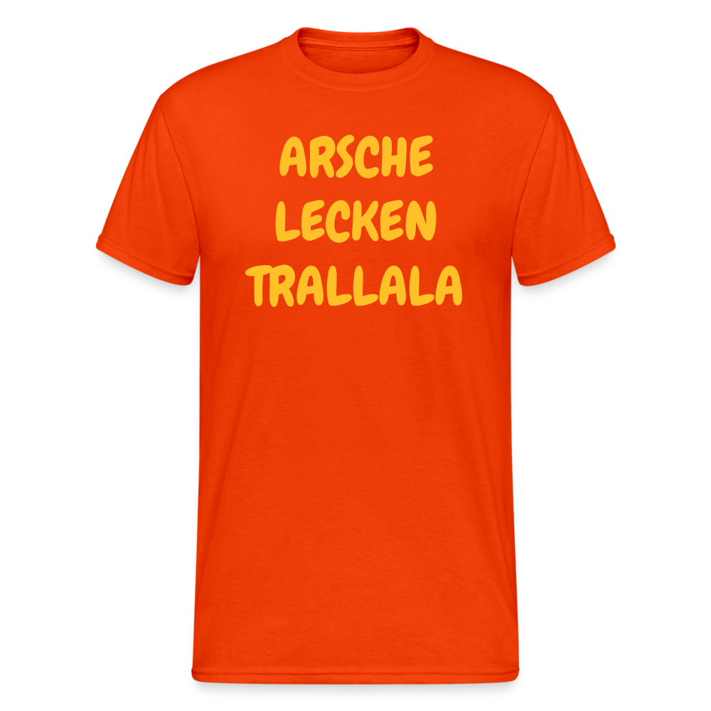 SSW1928 Tshirt ARSCHE LECKEN TRALLALA - kräftig Orange