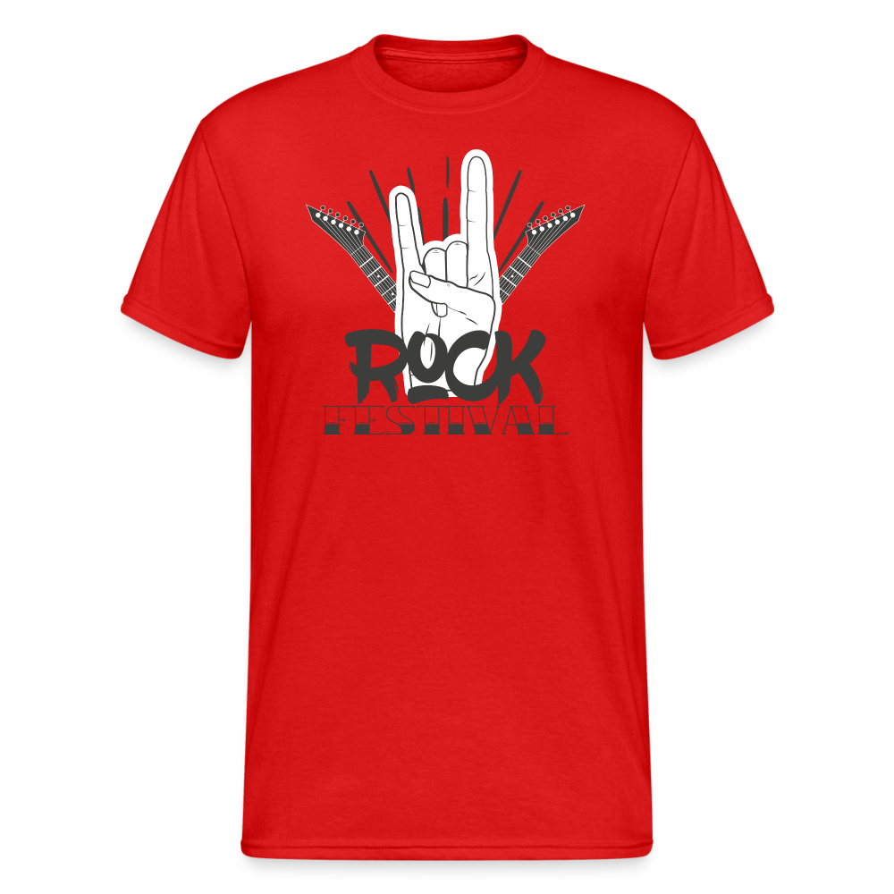 SSW2047 Tshirt hard rock horns festival - Rot
