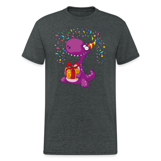 SSW2049 Tshirt Birthday dino - Dunkelgrau meliert