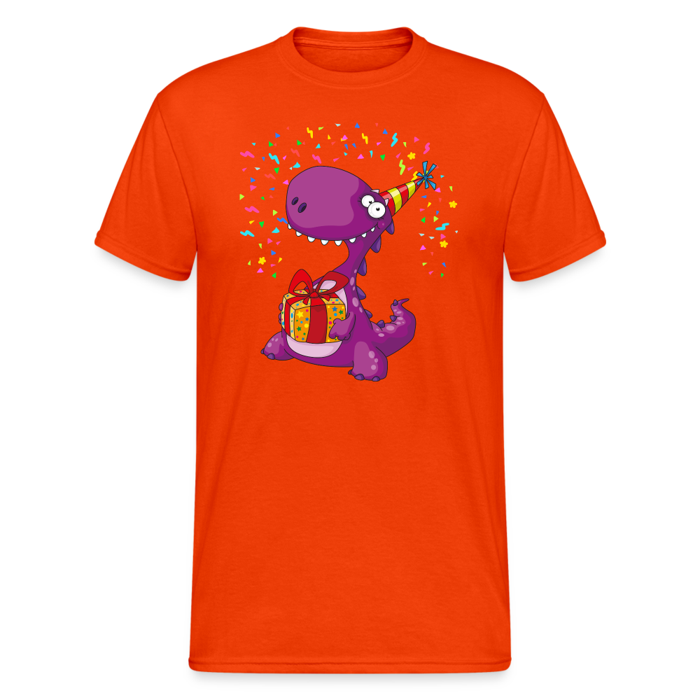 SSW2049 Tshirt Birthday dino - kräftig Orange