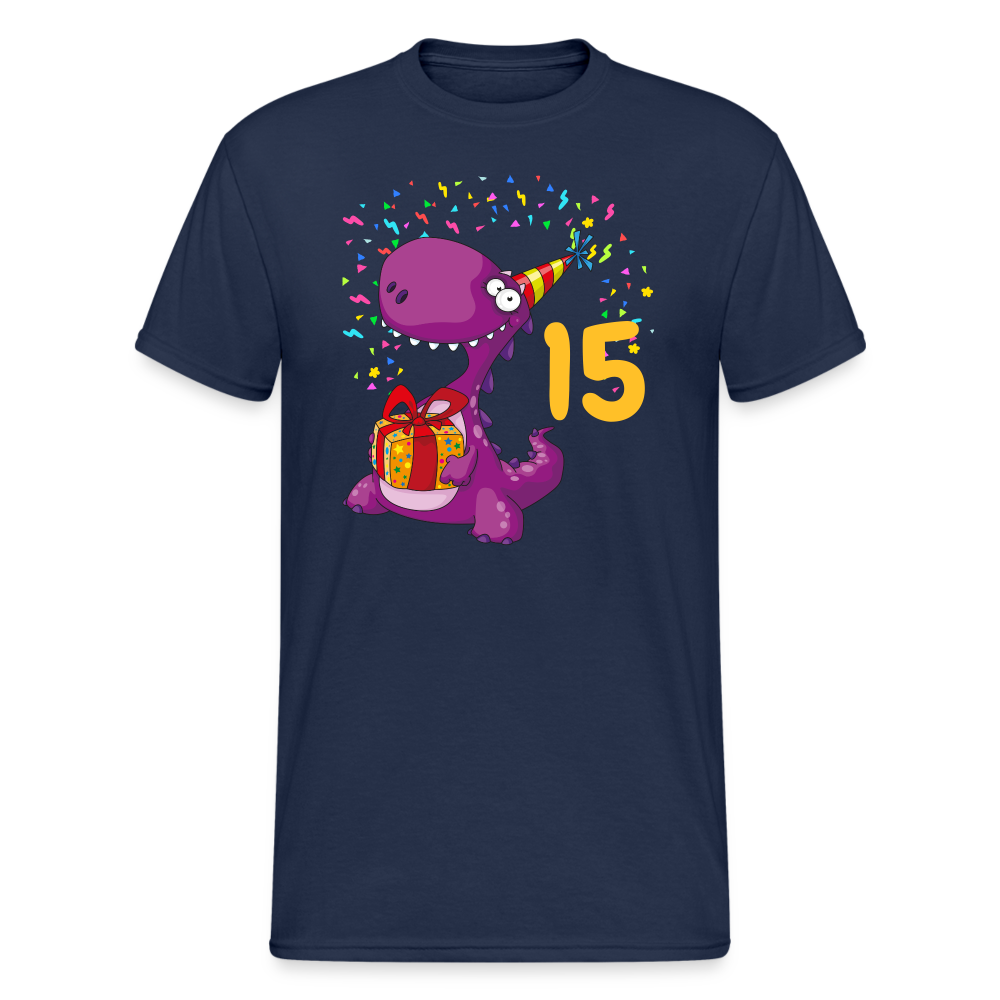 SSW2051 Tshirt Birthday dino 15 - Navy