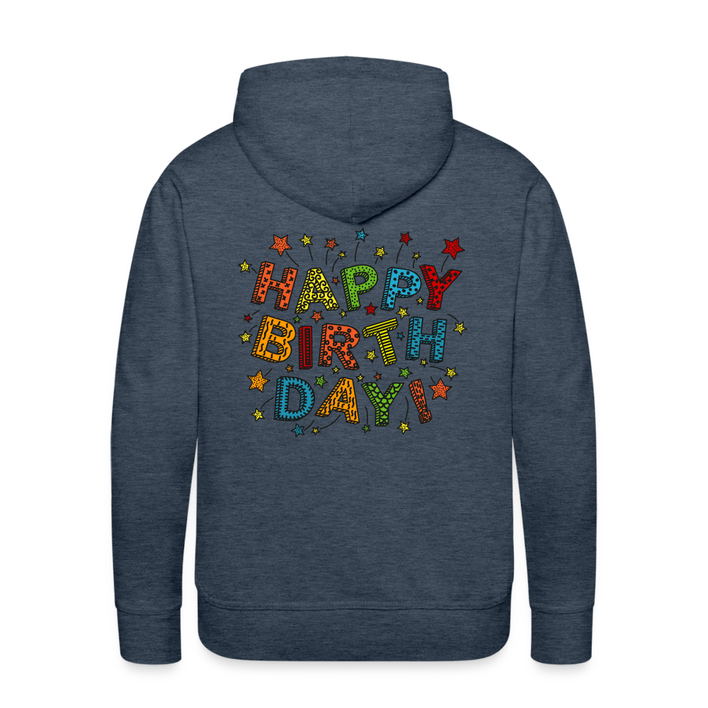 Men’s Premium Hoodie Happy Birth Day - Jeansblau
