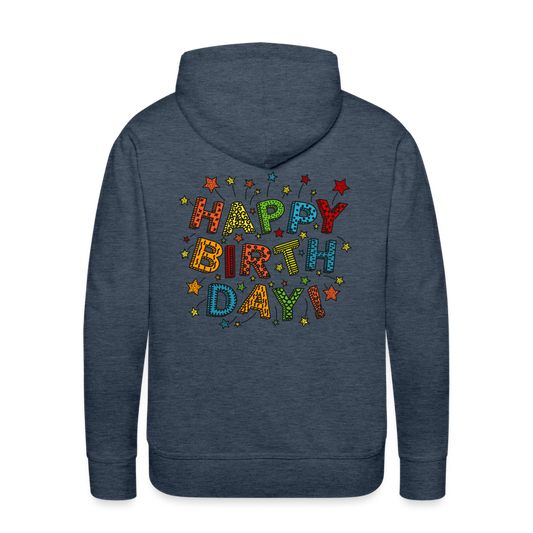 Men’s Premium Hoodie Happy Birth Day - Jeansblau