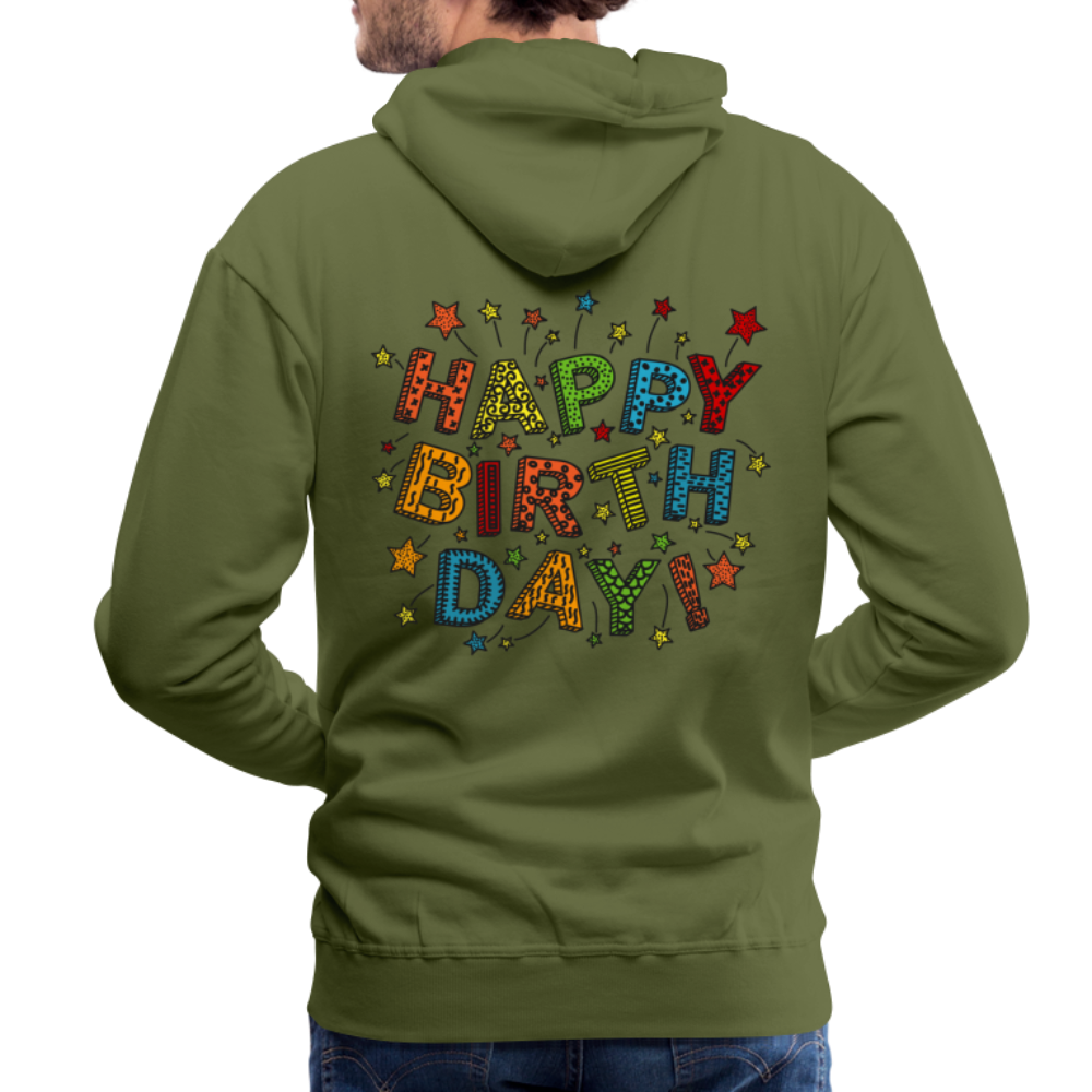 Men’s Premium Hoodie Happy Birth Day - Olivgrün