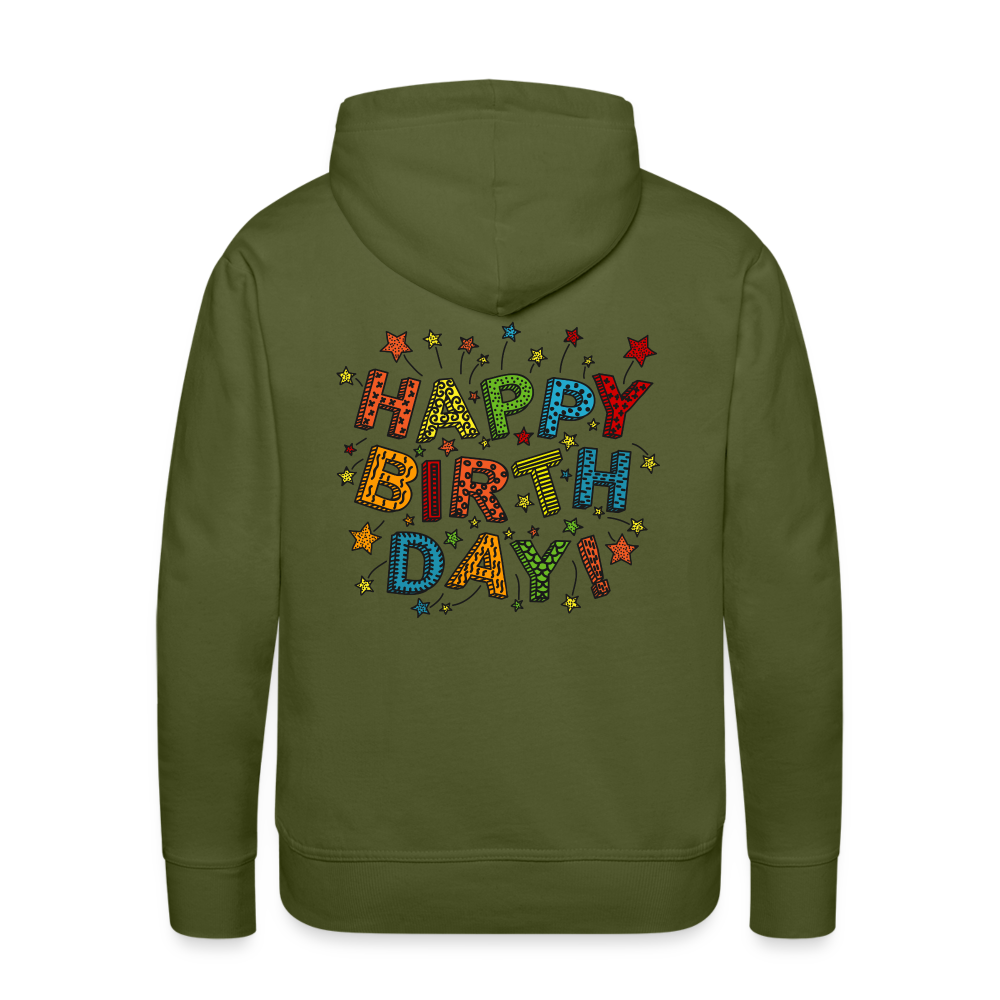 Men’s Premium Hoodie Happy Birth Day - Olivgrün