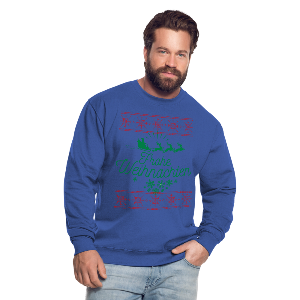 Frohe Weihnachten 2 Unisex Pullover - Royalblau