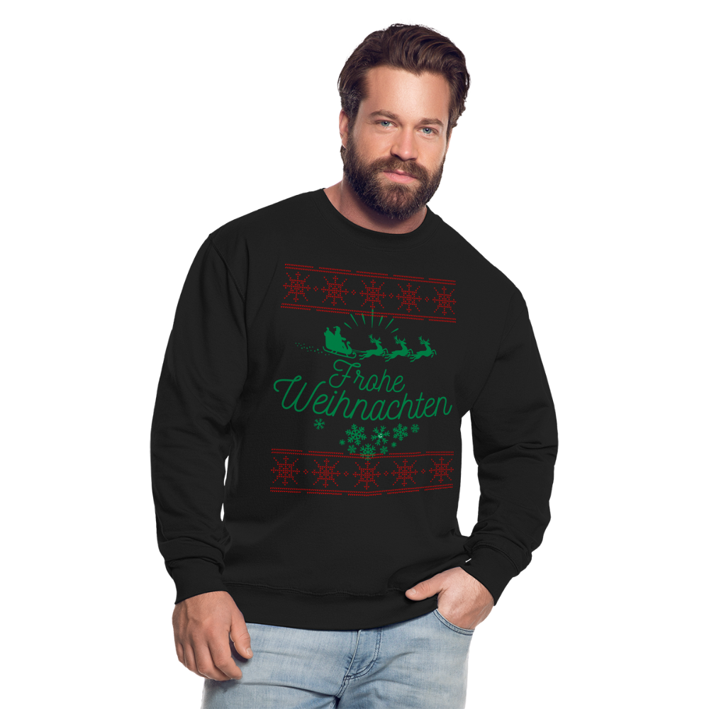 Frohe Weihnachten 2 Unisex Pullover - Schwarz