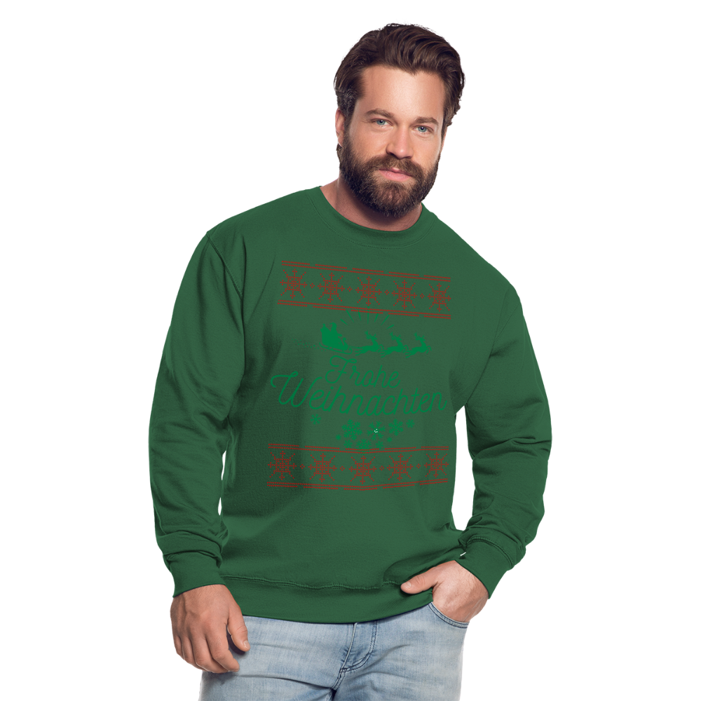 Frohe Weihnachten 2 Unisex Pullover - Grün
