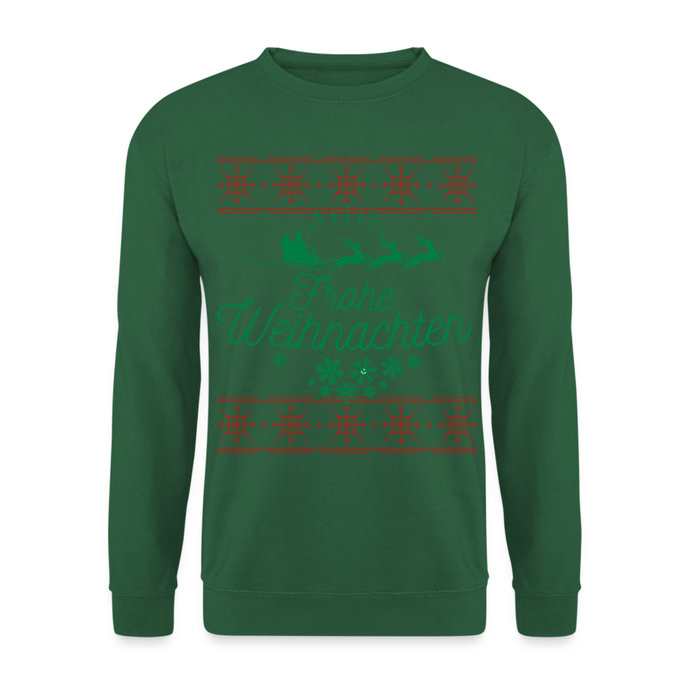 Frohe Weihnachten 2 Unisex Pullover - Grün