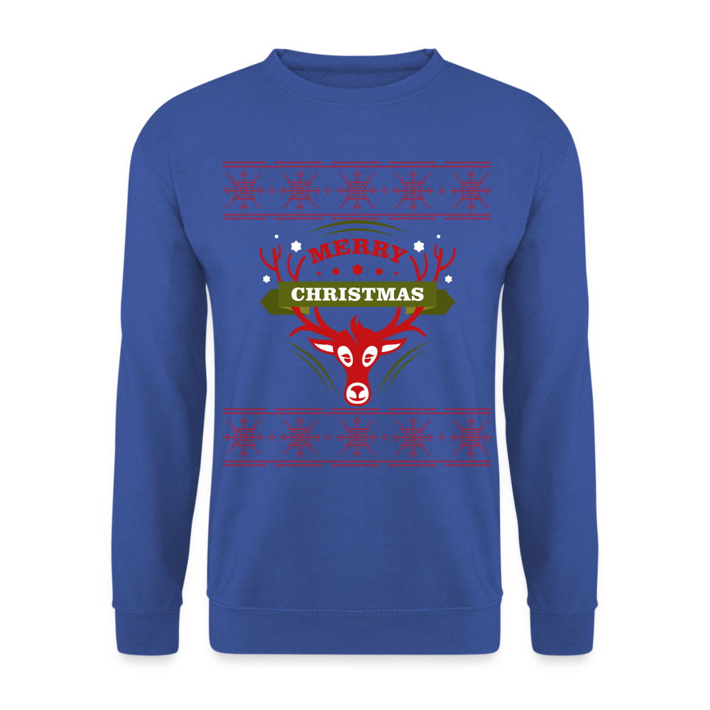 Merry Christmas Unisex Pullover - Royalblau