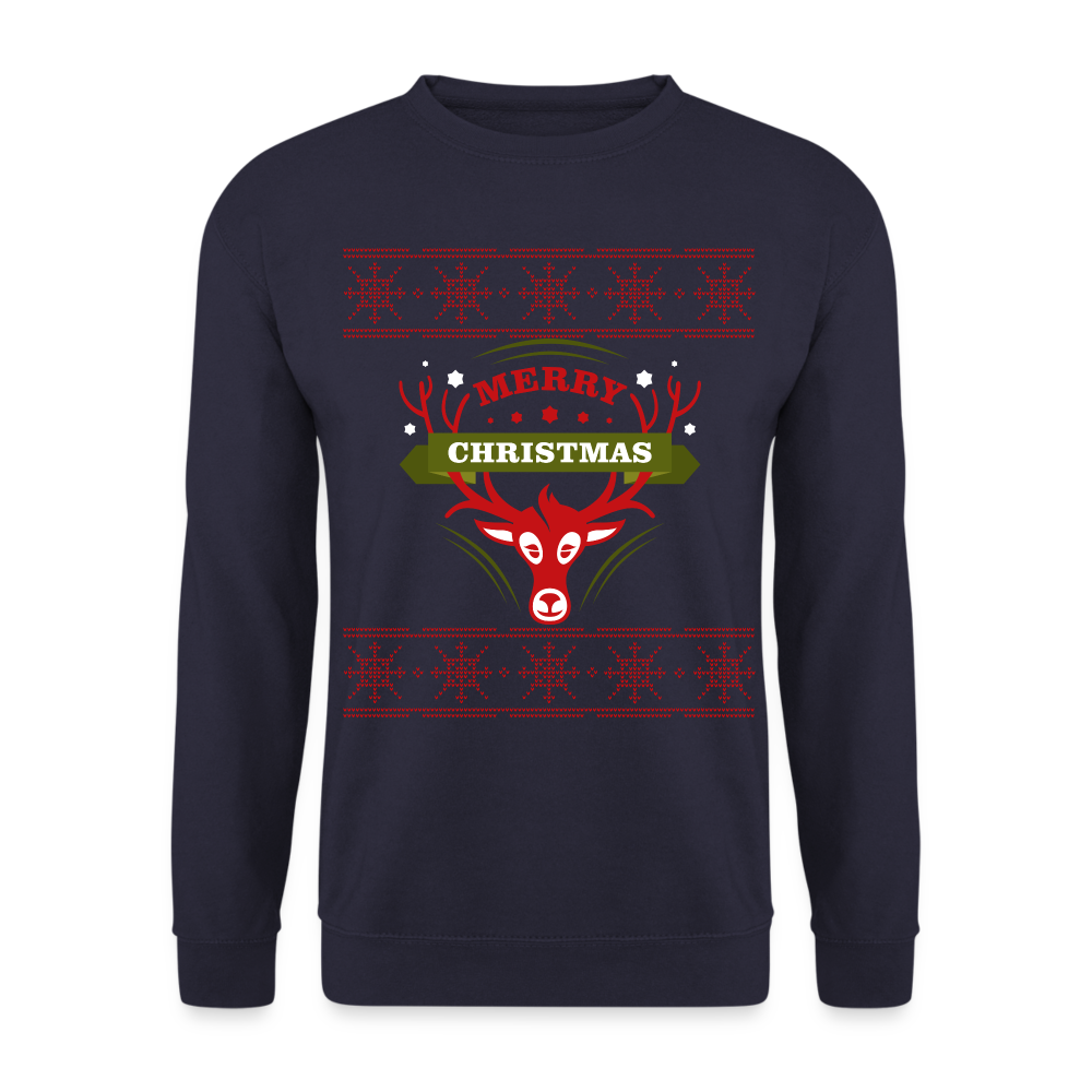 Merry Christmas Unisex Pullover - Navy