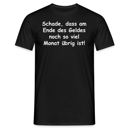 Schade, dass am Ende  des Geldes noch  so viel Monat übrig ist! - Schwarz