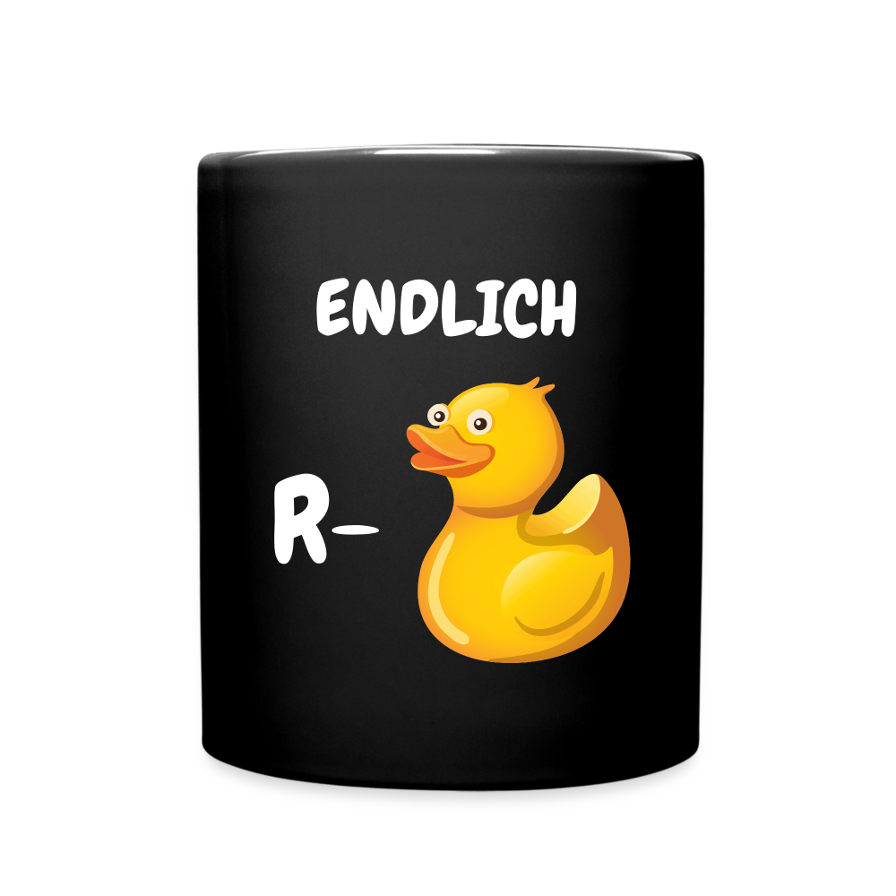 Kaffeebecher ENDLICH R- ENTE - Schwarz