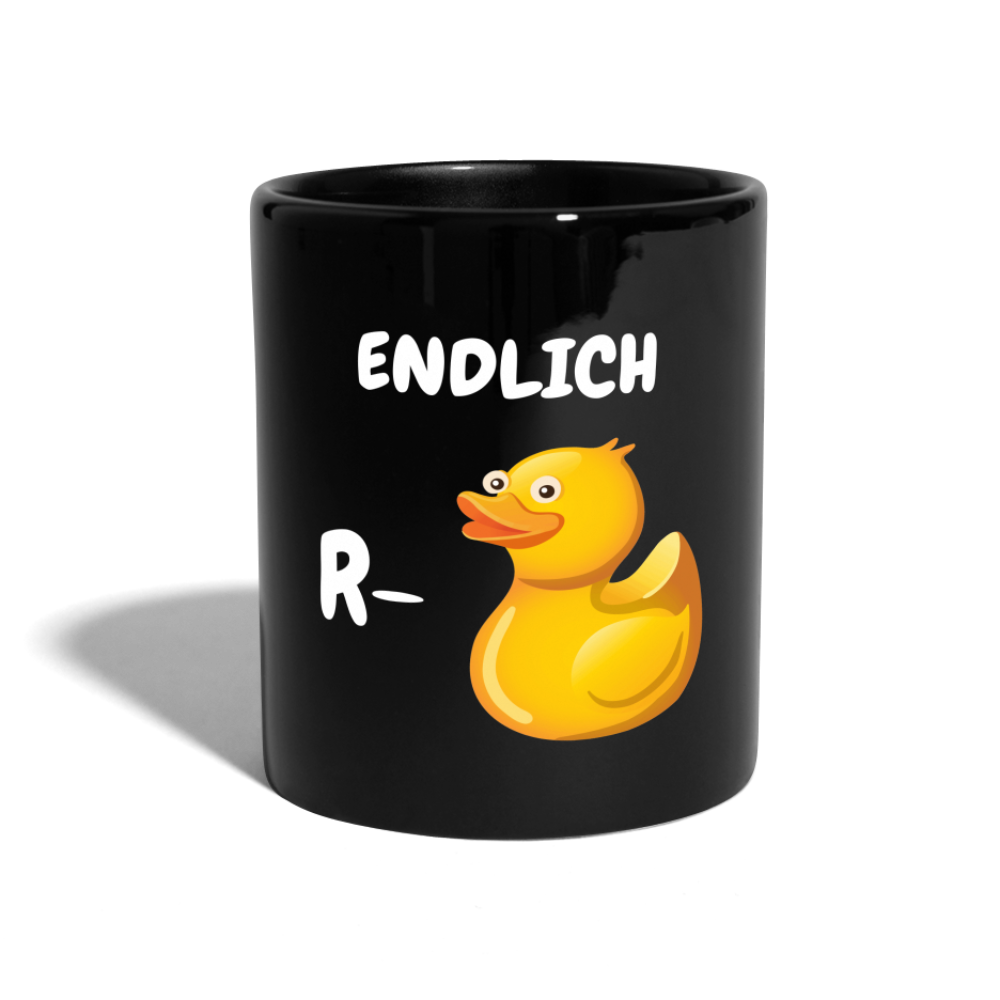 Kaffeebecher ENDLICH R- ENTE - Schwarz