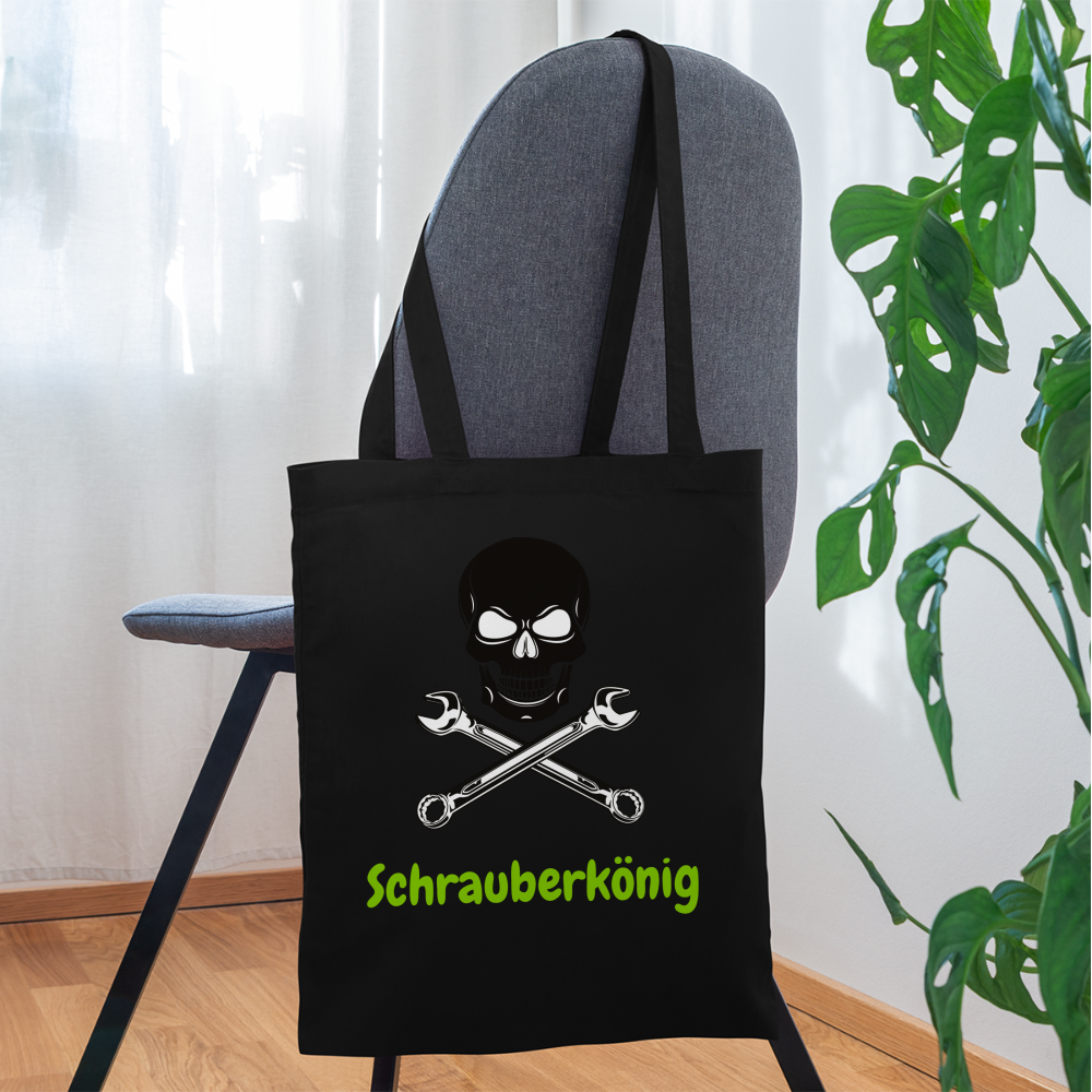 Stoffbeutel Schrauberkönig - Schwarz