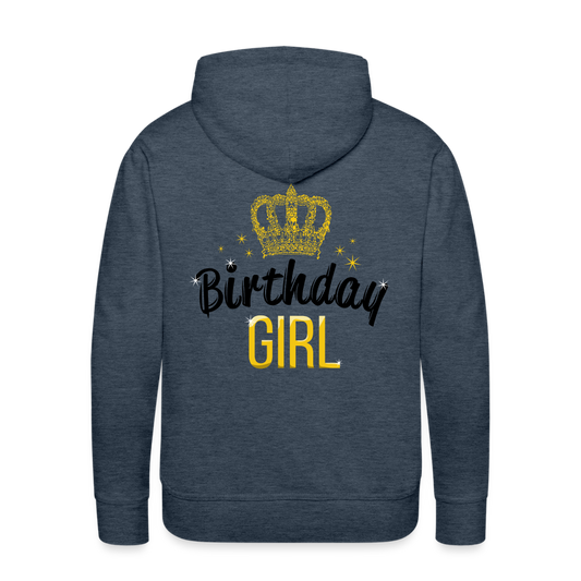 Men’s Premium Hoodie Birthday Girl - Jeansblau