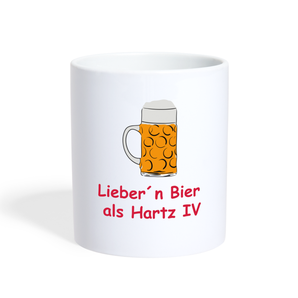 Liebern Bier als Hartz IV - weiß